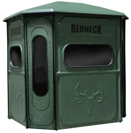 Redneck 5'x6' Predator Platinum 360 blind in green, three-quarter view.